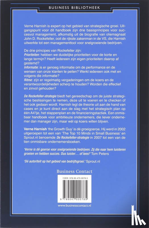Harnish, Verne - De Rockefeller-strategie