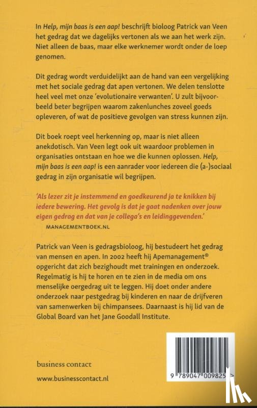 Veen, Patrick van - Help mijn baas is een aap!
