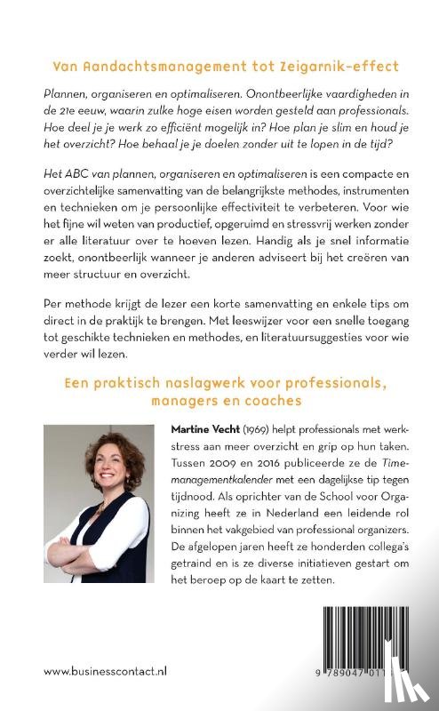 Vecht, Martine - Het ABC van plannen, organiseren en optimaliseren
