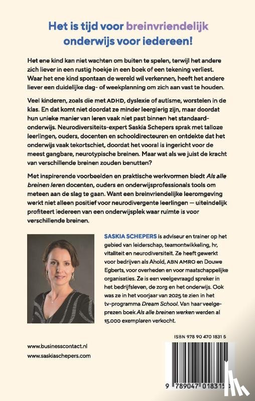 Schepers, Saskia - Als alle breinen leren