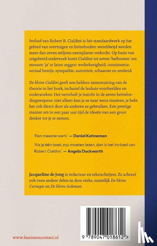 Jong, Jacqueline de - De kleine Cialdini