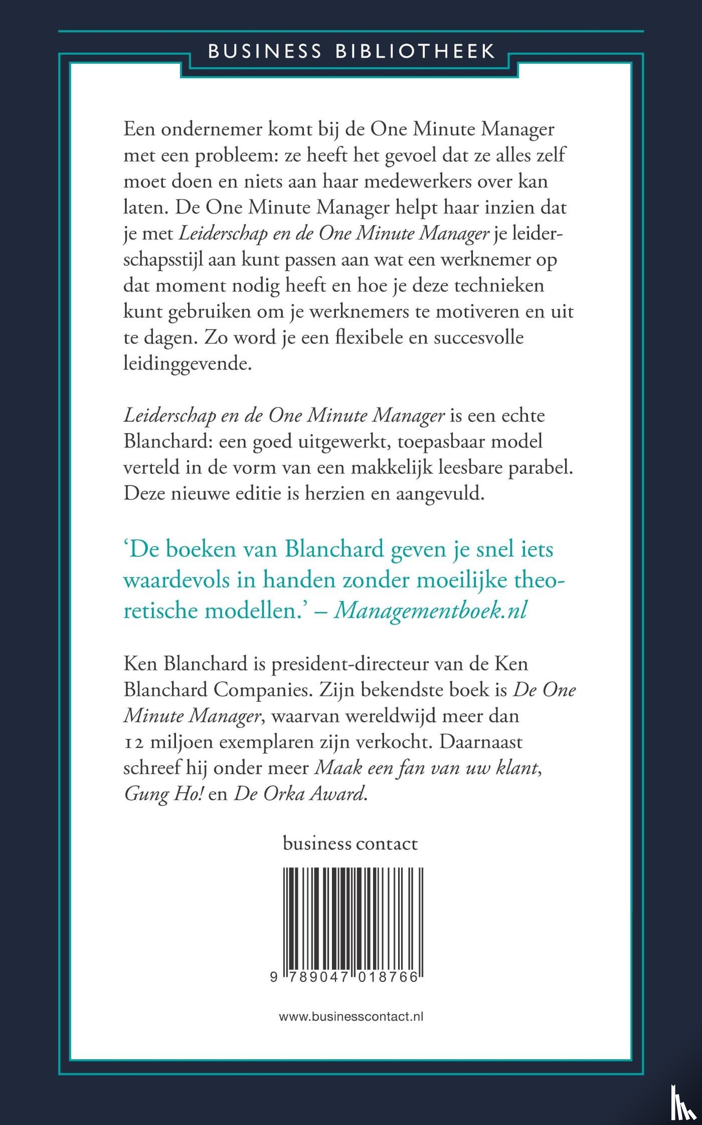 Blanchard, Kenneth, E.a. - Leiderschap en de One Minute Manager