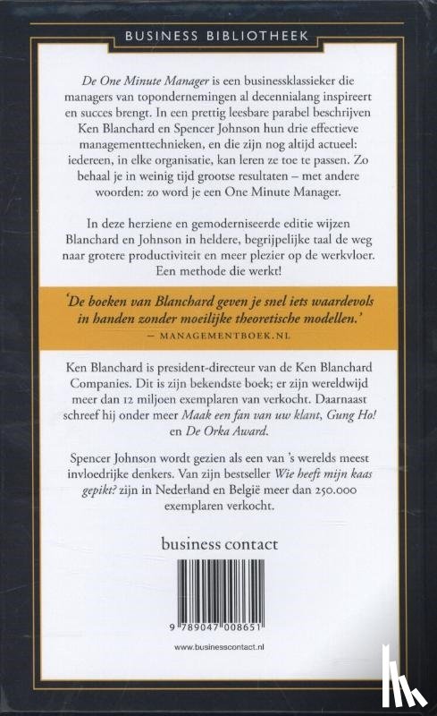 Blanchard, Kenneth, e.a. - De Nieuwe One Minute Manager