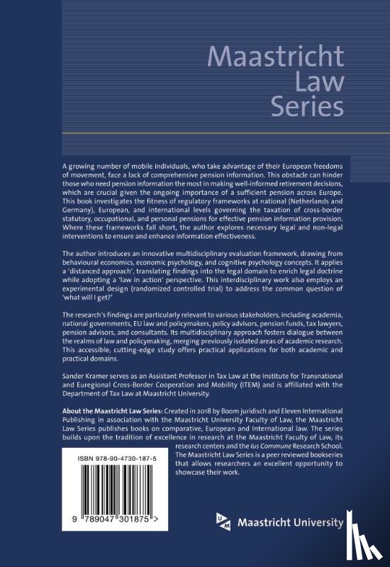 Kramer, S.P.M. - Effective Cross-Border Pension Information in the Face of Multi-Level Legal Systems