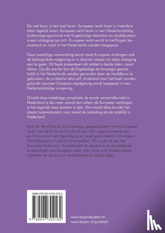 Repasi, R. - EU Law - Treaties and Legislation / Europees Recht - Verdragen en Wetgeving