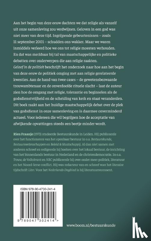 Fraanje, Rien - Geloof in de politiek