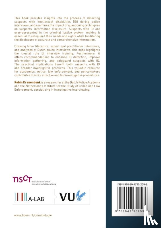 Kranendonk, Robin - Recognizing and interviewing suspects with intellectual disability