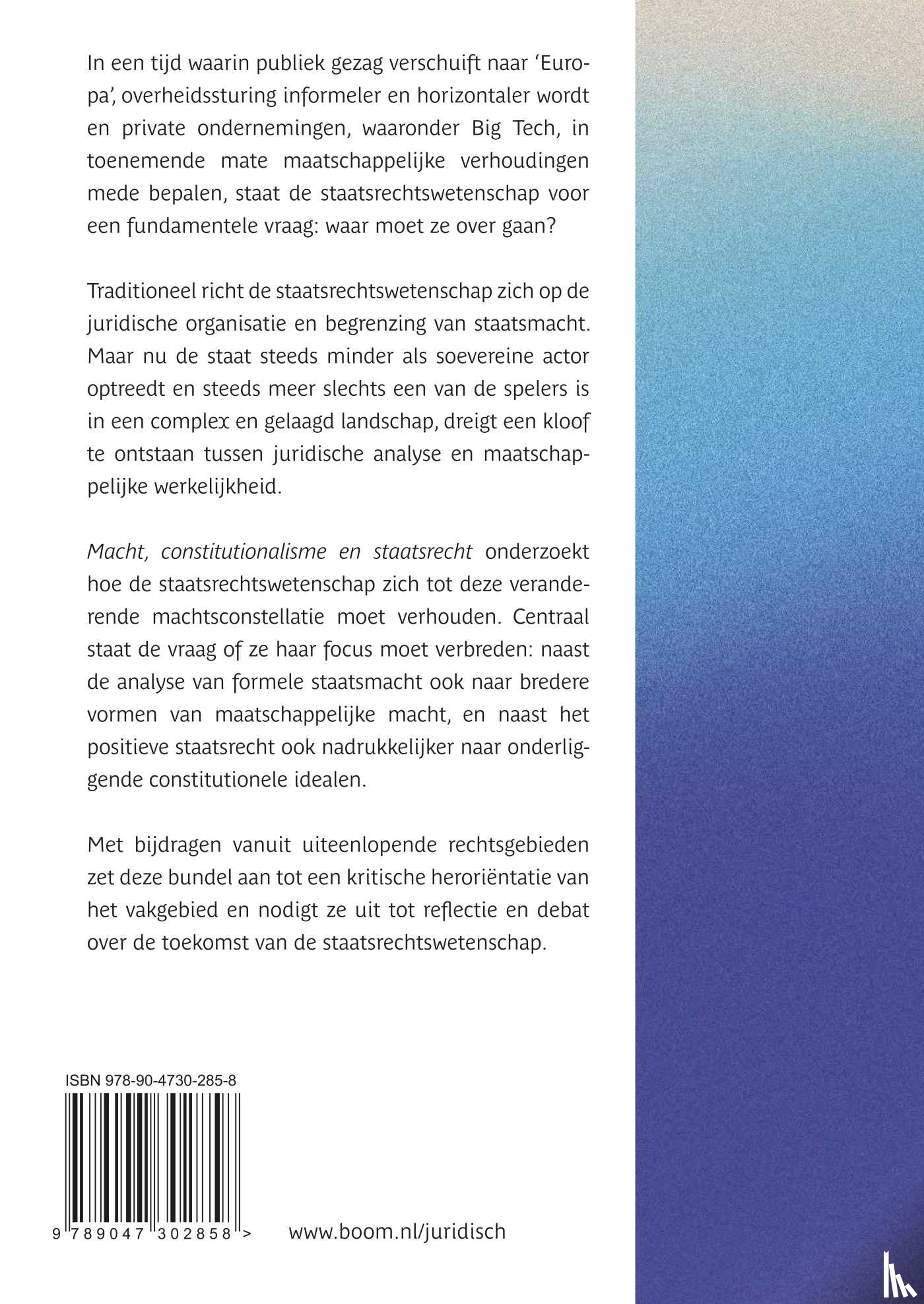  - Macht, constitutionalisme en staatsrecht