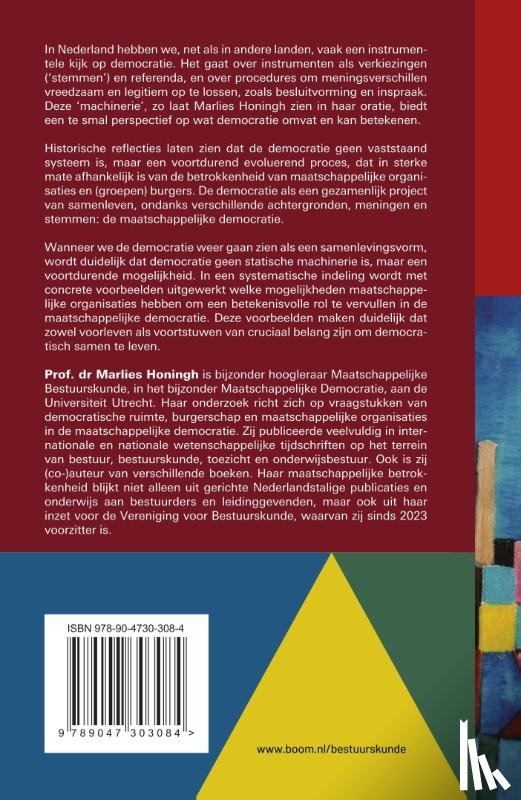 Honingh, Marlies - Democratie voorbij de machinerie