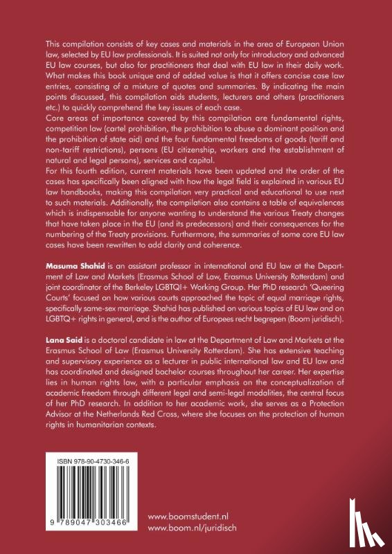Shahid, M.K., Said, L. - Cases and Materials European Union Law