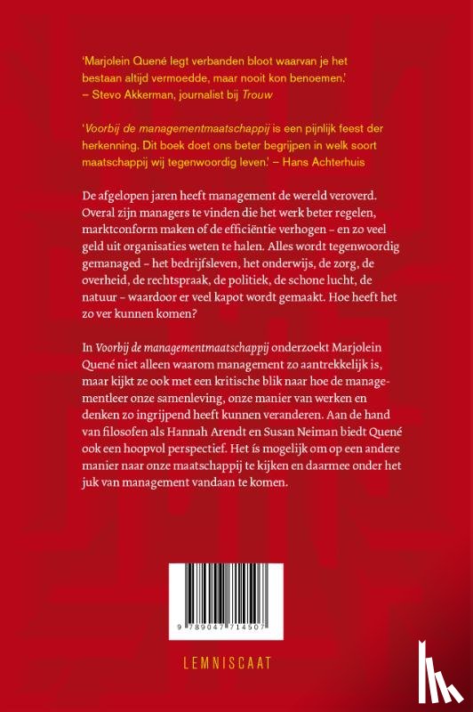 Quené, Marjolein - Voorbij de managementmaatschappij