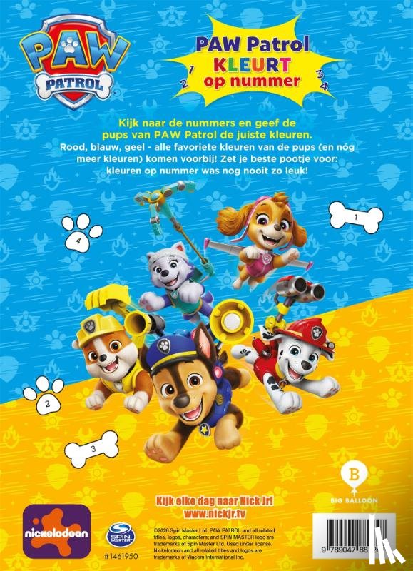  - PAW Patrol kleurt op nummer