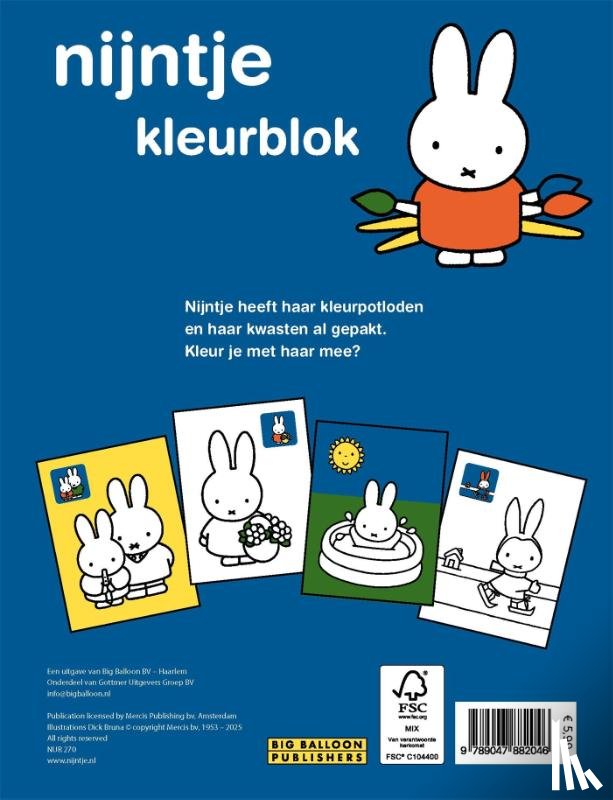 Bruna, Dick - Nijntjes kleurblok