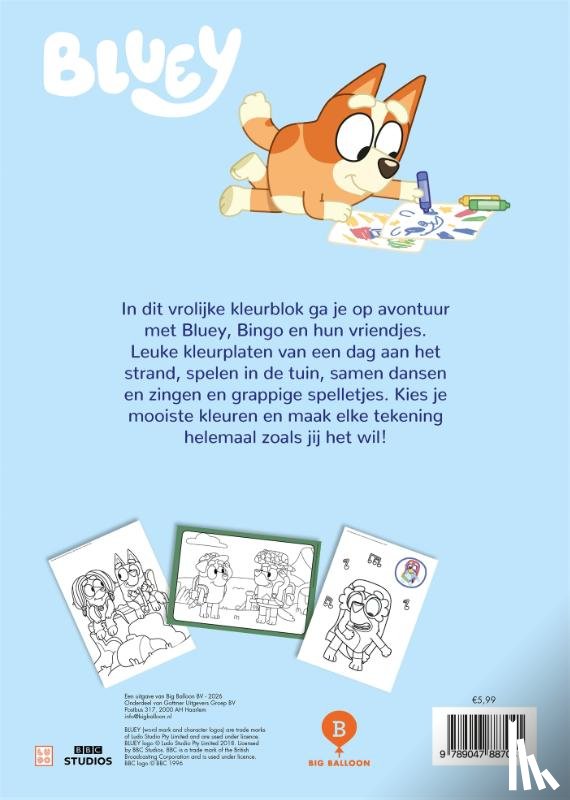 DreamWorks Animation LLC - Bluey's kleurblok