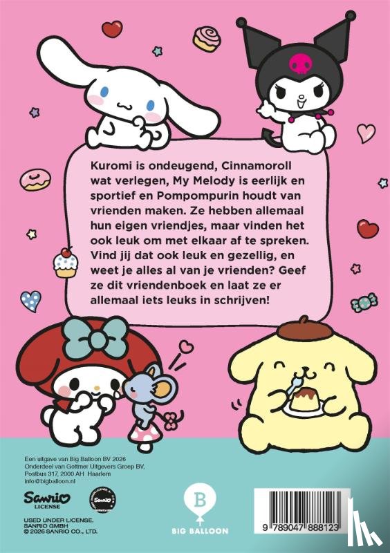 Diversen - Cinnamorol & vriendjes - vriendenboekje