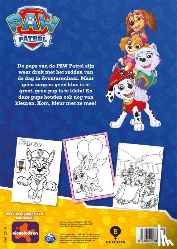 Diversen - PAW Patrol kleurblok