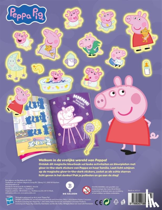  - Kleuren met Peppa Pig glow in the dark