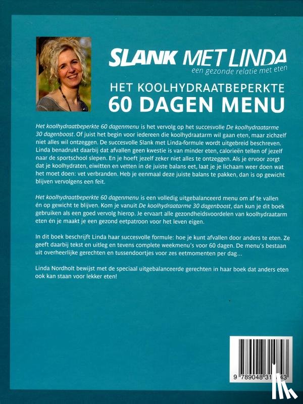Nordholt, Linda - Het koolhydraatbeperkte 60 dagen menu