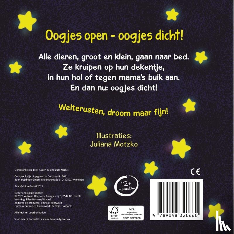 Motzko, Juliana - Oogjes dicht! Welterusten