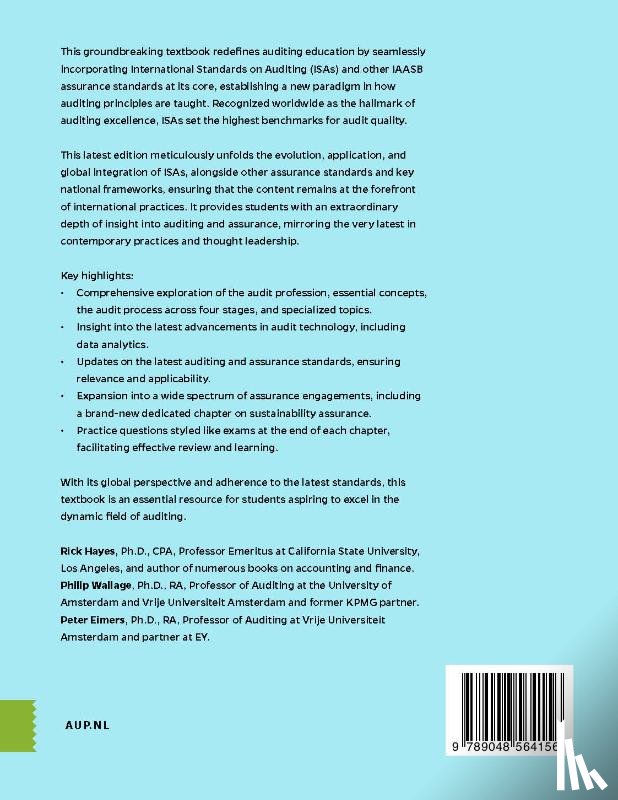 Hayes, Rick, Wallage, Philip, Eimers, Peter - Principles of International Auditing and Assurance