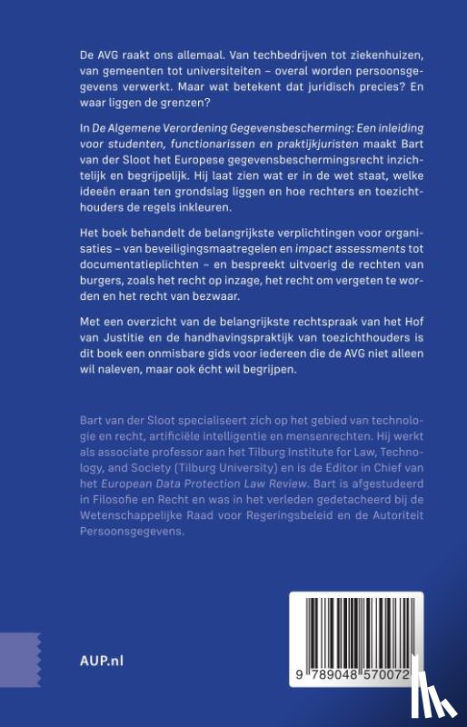 Sloot, Bart van der - De Algemene Verordening Gegevensbescherming