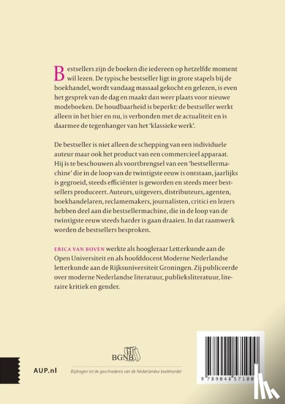 Boven, Erica van - De bestsellermachine