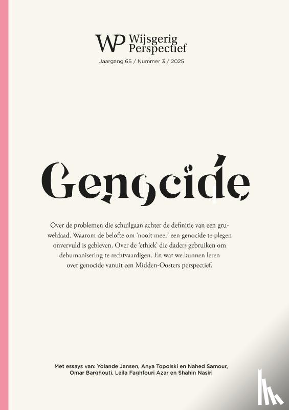 Jansen, Yolande, Topolski, Anya, Samour, Nahed, Barghouti, Omar, Faghfouri Azar, Leila, Nasiri, Shahin - Genocide