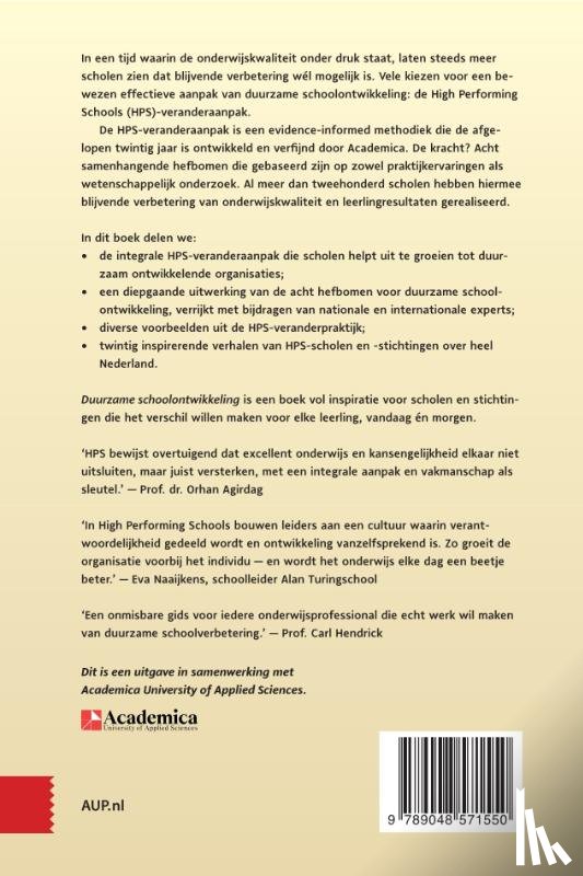 Lugt, Anna-Sophie de, Academica University of Applied Sciences - Duurzame schoolontwikkeling