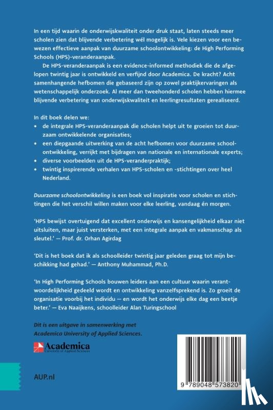 Lugt, Anna-Sophie de, Academica University of Applied Sciences - Duurzame schoolontwikkeling