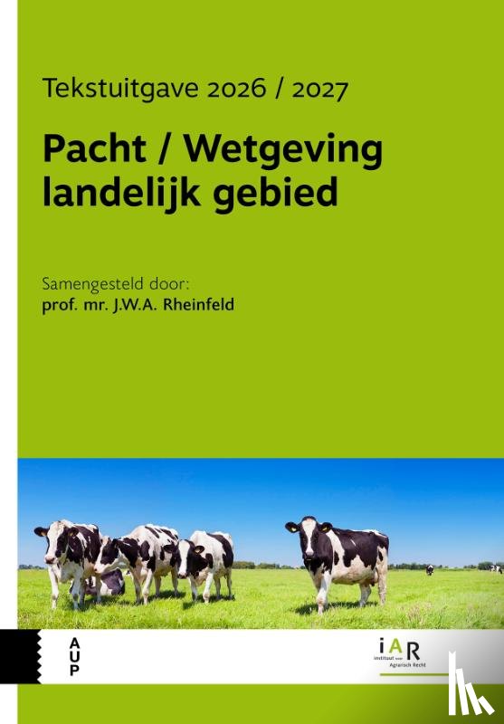 Rheinfeld, Jeroen - Pacht / Wetgeving landelijk gebied