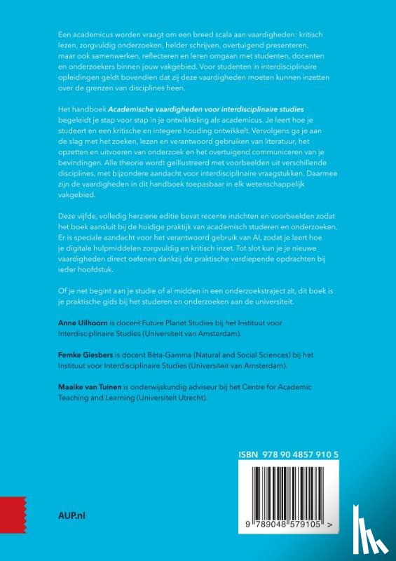 Uilhoorn, Anne, Giesbers, Femke, Tuinen, Maaike van - Academische vaardigheden voor interdisciplinaire studies