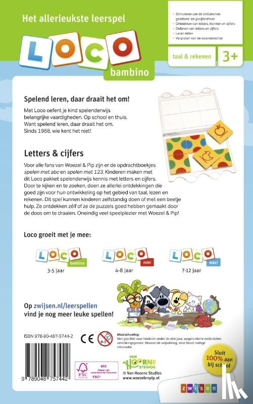 - Loco bambino Woezel & Pip pakket letters & cijfers