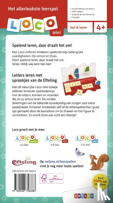  - Loco mini letters leren met sprookjes van de Efteling