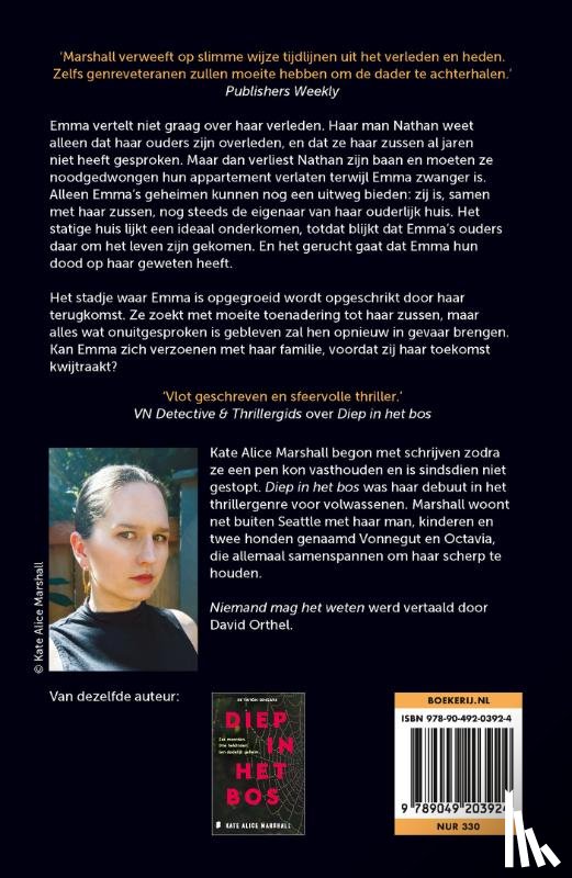 Marshall, Kate Alice - Niemand mag het weten