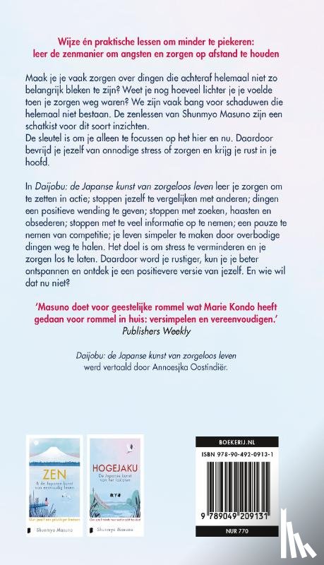 Masuno, Shunmyo - Daijobu: de Japanse kunst van zorgeloos leven