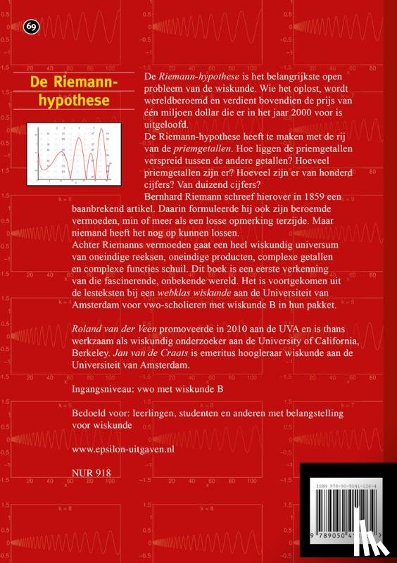 Veen, Ronald van der, Craats, Jan van de - De Riemann-hypothese