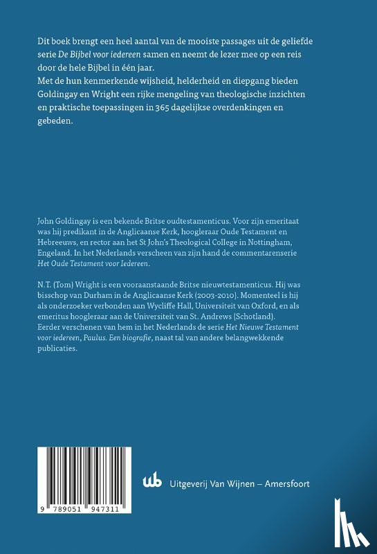 Goldingay, John, Wright, Tom - Dagelijkse overdenkingen
