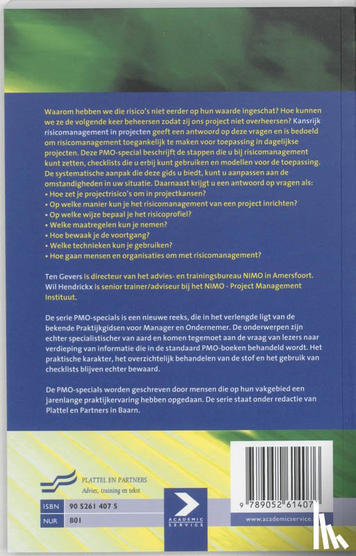 Gevers, T., Hendrickx, W. - Kansrijk risicomanagement in projecten