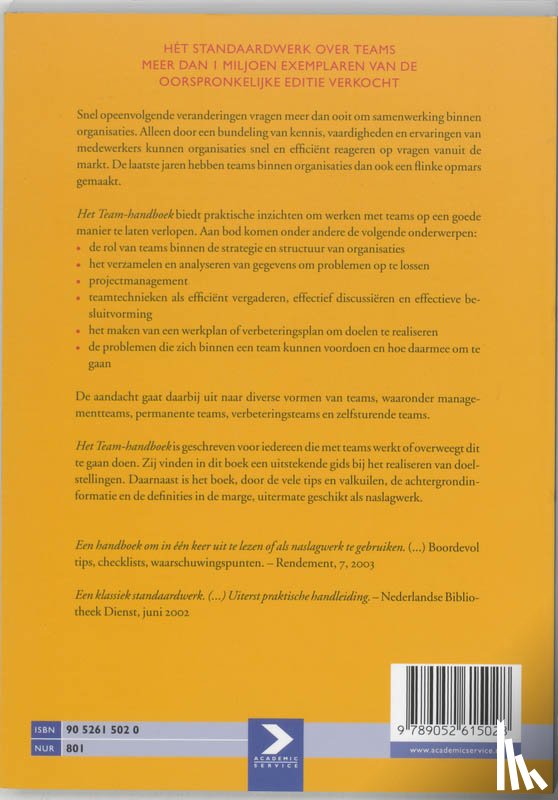 Scholtes, P.R., Joiner, B., Streibel, B.J. - Het Team-handboek