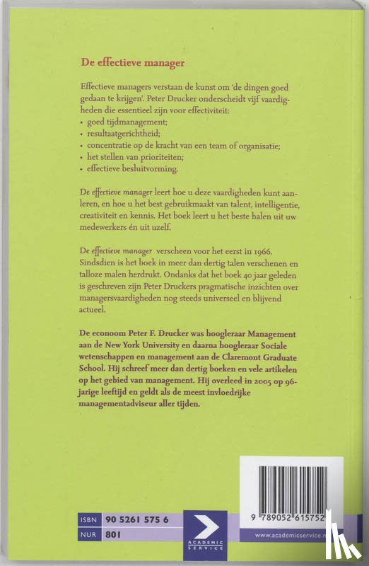 Drucker, P.F. - De effectieve manager