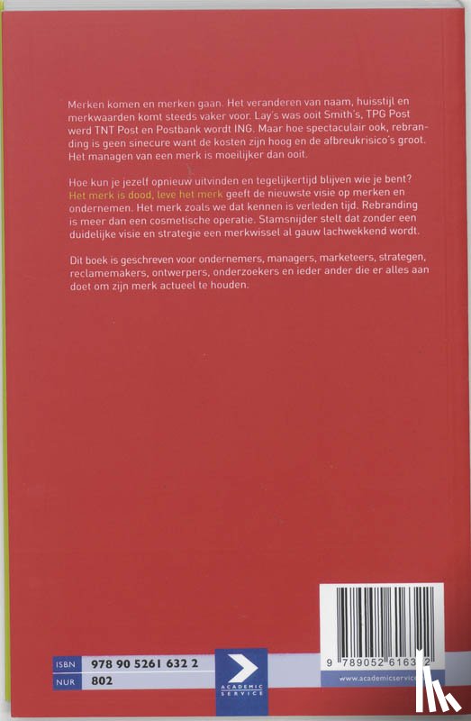 Stamsnijder, P. - Het merk is dood, leve het merk