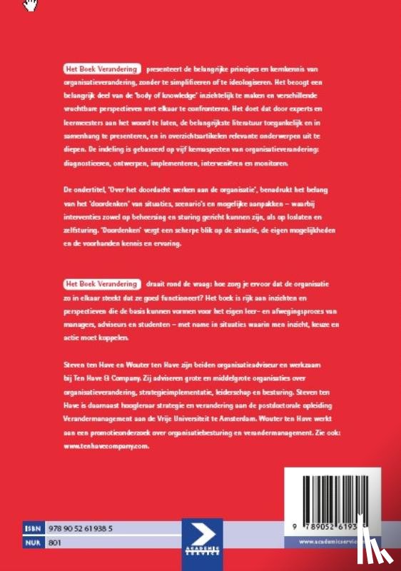 Have, Steven ten, Have, Wouter ten - Het boek verandering