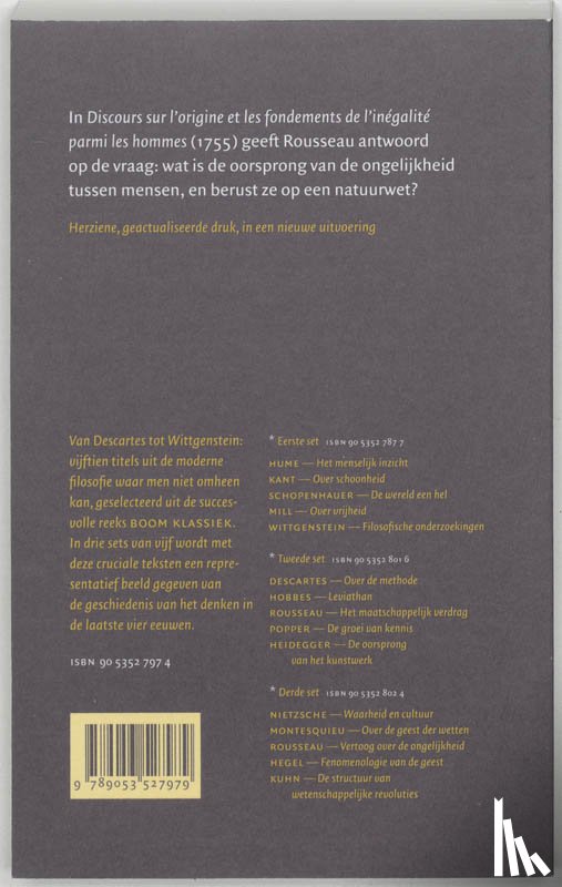 Rousseau, J.J. - Vertoog over de ongelijkheid