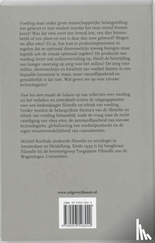 Korthals, M. - Voor het eten