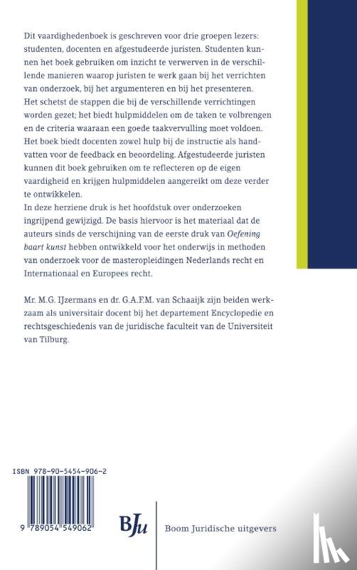 IJzermans, M.G., Schaaijk, G.A.F.M. van - Oefening baart kunst