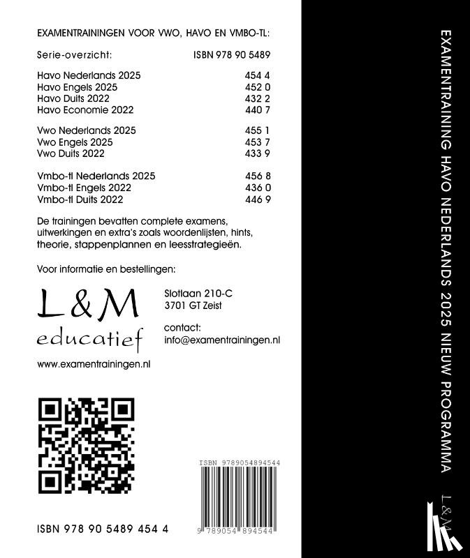 Broekema, Gert P. - Examentraining Havo Nederlands 2025