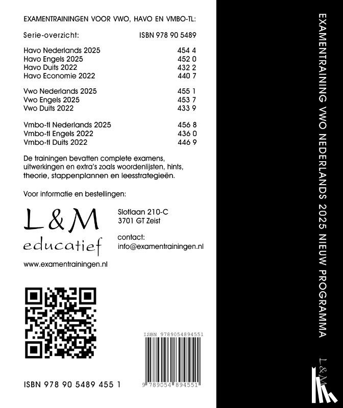 Broekema, Gert P. - Examentraining Vwo Nederlands 2025