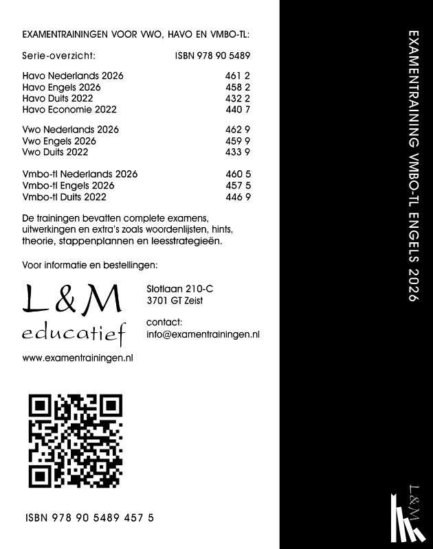 Honders, H.G.A. - Examentraining Vmbo-tl Engels 2026