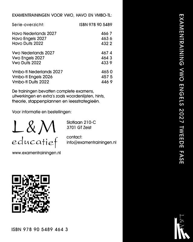 Honders, H.G.A. - Examentraining Vwo Engels 2027