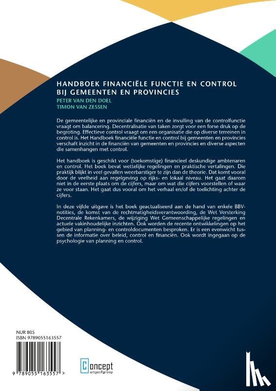 Doel, Peter van den, Zessen, Timon van - Handboek financiële functie en control bij gemeenten en provincies